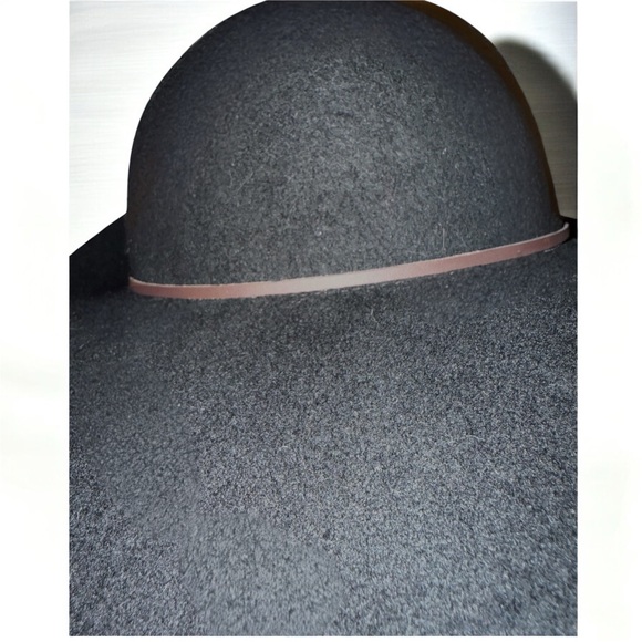 Boujee and Boyeez 100% Wool Wide Brim Floppy Hat - Black - OS